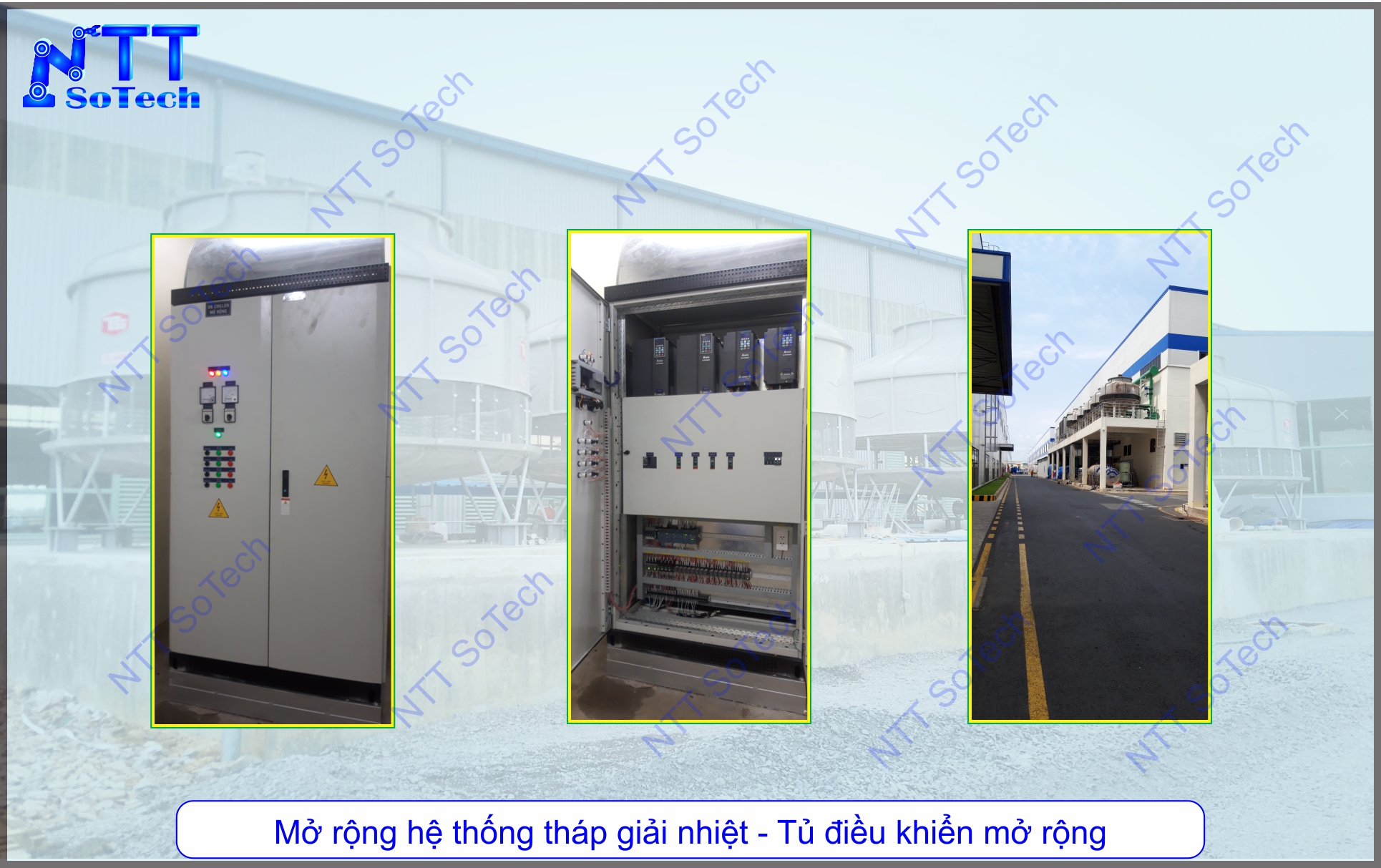 Mở rộng hệ thống tháp giải nhiệt - Tủ điều khiển mở rộng